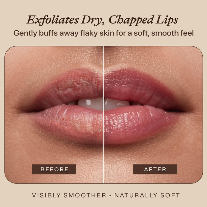 USDA Organic Lip Scrub Vanilla - USA Made with Natural Ingredients, Moisturizing Scrub Exfoliator for Dry Lips, Lip Sugar Scrubber Exfoliator for Smooth Lips, Small Beauty Gifts