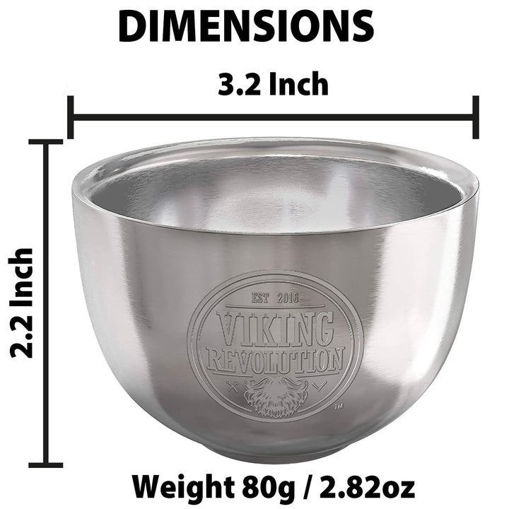 Stainless Steel Shaving Soap Bowl- Shaving Mug for Shave Cream & Soap- Double Layer, Unbreakable Shaving Cup for Wet Shave 3.2" X 2.2"