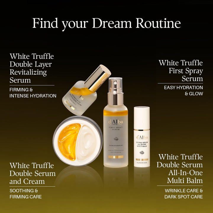 Italian White Truffle Double Serum All-In-One Multi Balm, Vegan Skincare with Vitamin C and Vegan Collagen, 3-In-1 anti Wrinkle, Eye Treatment, Dark Spot Remover