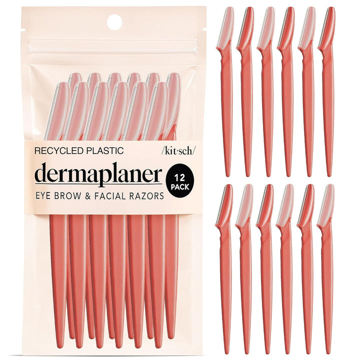 Dermaplane Razor for Women Face – Face Razors for Women & Men, Eyebrow Trimmer & Face Shaver – Exfoliating Facial Razor & Skin Care Tool for Smoother Skin - Terracotta, 12 Pcs