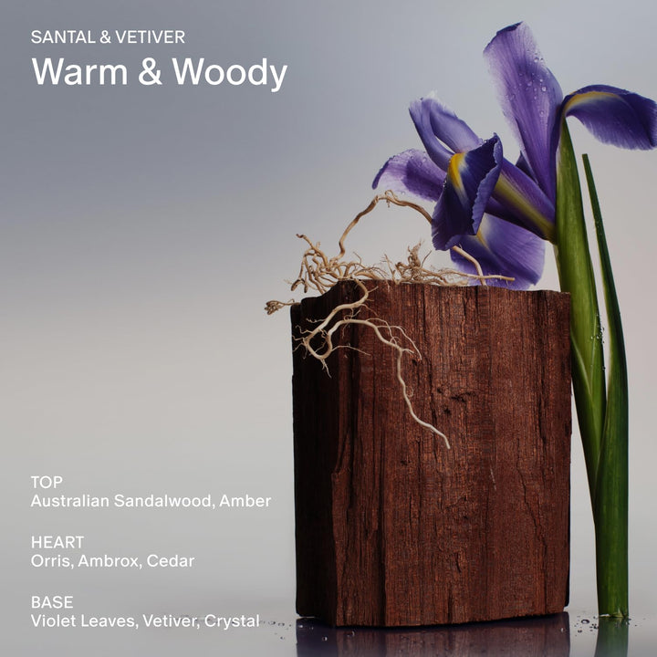 Aluminum Free Deodorant | Extra Strength 48 Hour Protection for Women & Men | Made with Seaweed Extracts, Shea Butter & Prebiotics (Santal & Vetiver)