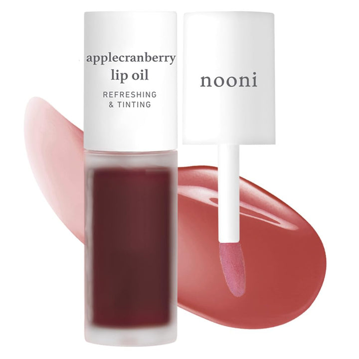Korean Lip Oil - Applepeony | Long-Lasting, Moisturizing, Plumping, Revitalizing for Dry Lips, Waterproof, No Peel Off, Hydrating, Nourishing Crystal Clear, 0.12 FL Oz