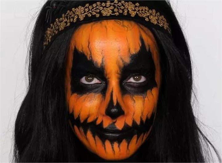 Cream-Blendable Orange Face Paint Stick (1.06 Oz),Full Orange Body Paint for Adults Children Halloween Cosplay SFX Makeup,Waterproof Orange Eye Black Stick