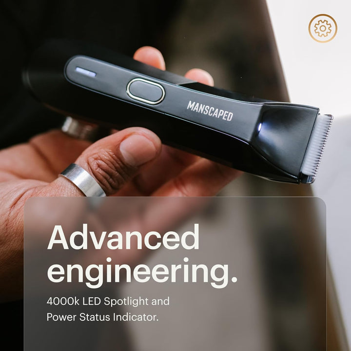 ® the Lawn Mower® 4.0, Electric Groin Hair Trimmer, Replaceable Skinsafe® Ceramic Blade Heads, Waterproof Wet/Dry Clippers, Rechargeable, Wireless Charging, Male Hygiene Grooming Razor