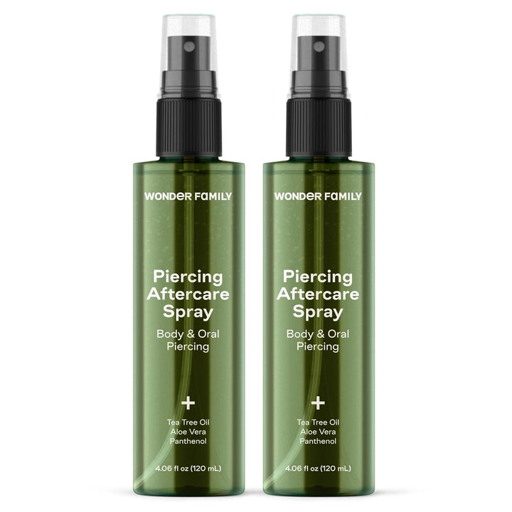 Piercing Aftercare Spray - Sterile Saline Solution for Piercings with Panthenol & Tea Tree Oil for Piercing Bumps Lip, Body, Nose Rings, & Ear Piercing Cleaner Keloid Bump Removal