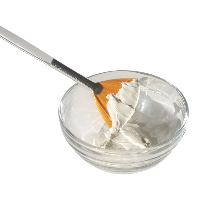 Natural Fluffy White Goat Hair Soft Fan Brush for Skincare and Esthetician (Large)