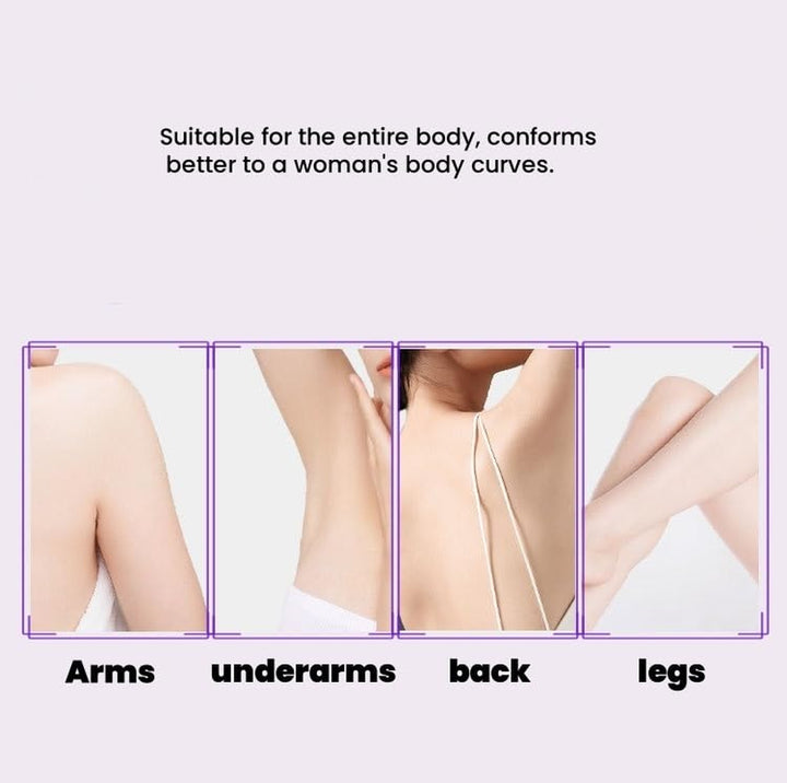 Women'S Manual Short-Handle Razor, Leg and Underarm Hair Shaver, Travel Razor, Five-Blade for Faster and Cleaner Shaving Experience, Reusable (Purple), Small