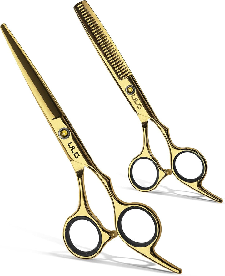 Hair Cutting Scissors Thinning Shears Kit  Professional Barber Hairdressing Texturizing Salon Razor Edge Scissor Japanese Stainless Steel 6.5 Inch