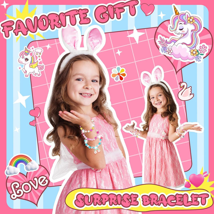 Unicorn Bath Bombs for Kids Girls with Bracelet Inside,  Bubble Bath Toys Birthday Stocking Stuffers Christmas Gifts for 4 5 6 7 8 Year Old Girl Daughter Granddaughter