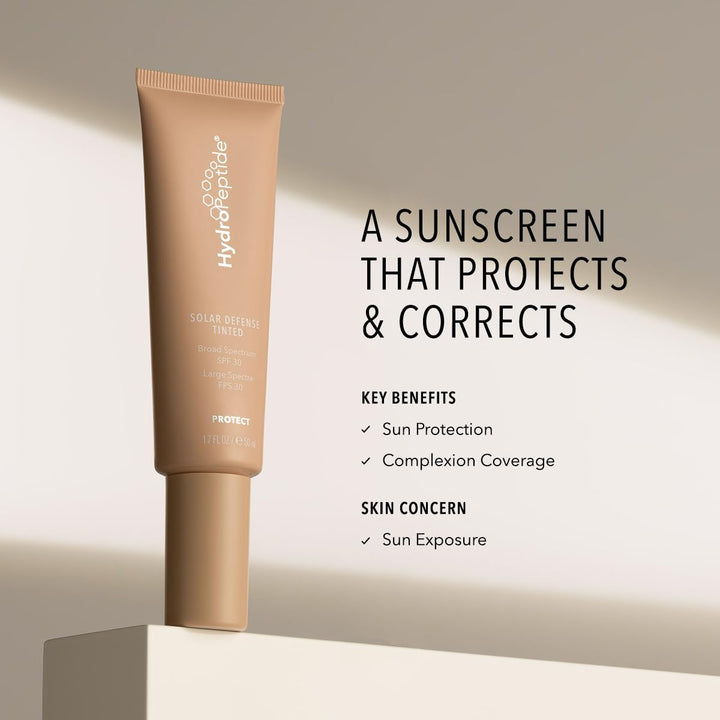 Solar Defense Tinted Moisturizer with Sunscreen, SPF 30 Face Antioxidant 1.7 Ounce