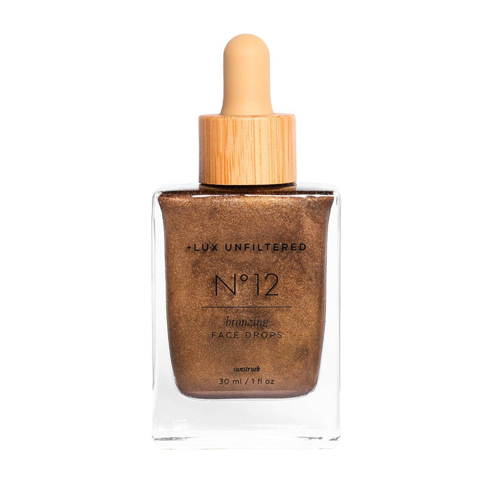N°12 Face Tanning Drops - Non-Comedogenic Bronzing Drops for Face with Hyaluronic Acid, Vitamin E, & Passionfruit Oil - Fragrance Free, Cruelty Free, & Vegan Self Tanner