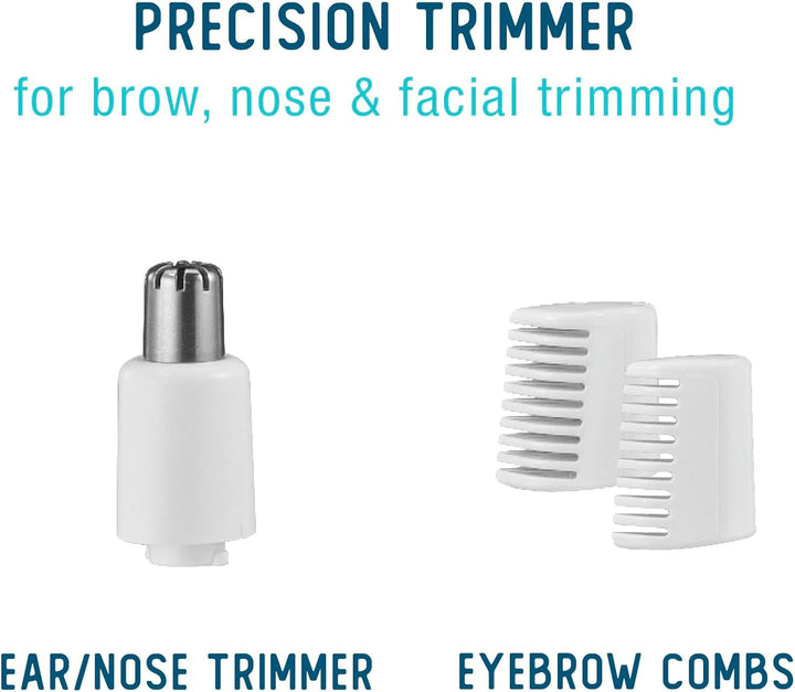 All-In-1 Facial Hair Trimmer for Women, Perfect for Face, Ear/Nose and Eyebrows, Battery-Powered