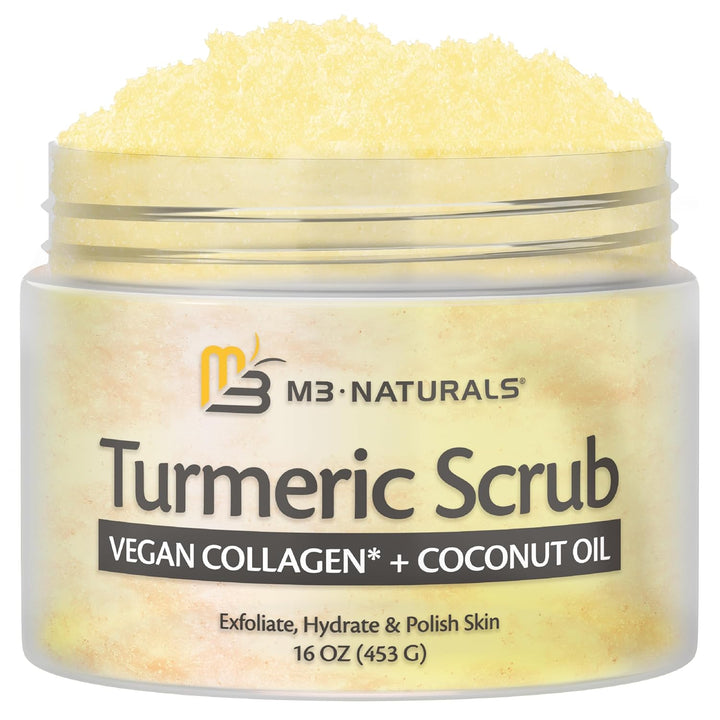 Exfoliating Charcoal Scrub with Collagen & Stem Cells – Salt Scrub for Body Toning, Cellulite, Armpit Detox, and Skin Smoothing for Face, Feet, and Body by .