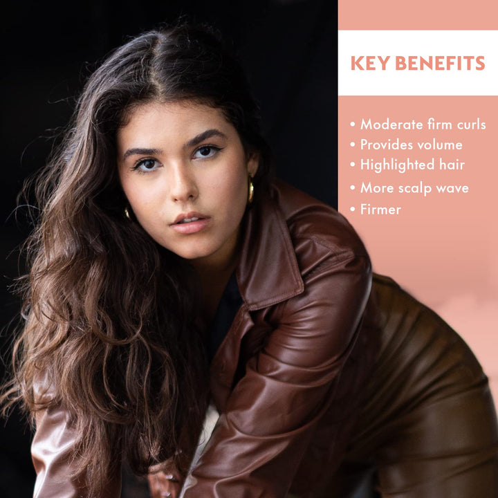 Moisturizing Alkaline Perm with Argan Oil, Moderate to Firm Curls, Fresh Scent, True-To-Rod Size Curls, Leaves Hair Shiny, Moisturized, and Manageable,