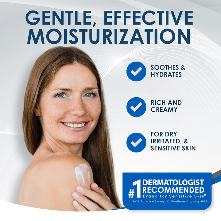 Moisturizing Skin Cream with Pump Dispenser - 16 Fl Oz (1 Lb) - Moisturizer Formulated without Common Irritants for Those with Sensitive Skin