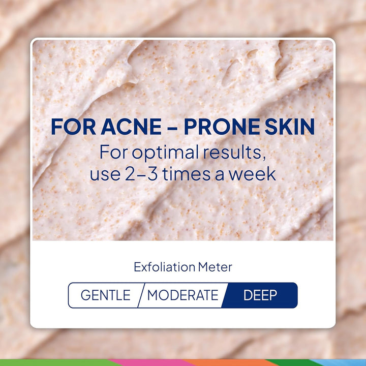 Acne Control Face Scrub Deeply Exfoliates and Prevents Acne for Smooth, Glowing Skin Apricot Made with Oil-Free Salicylic Acid Acne Medication, Made with 100% Natural Exfoliants 6 Oz