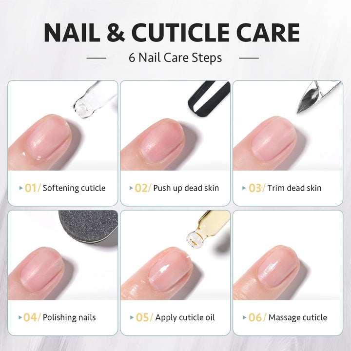 Cuticle Care Kit - Cuticle Oil and Cuticle Remover, 20Ml 2 Pcs Cuticle Nourishes and Softener, Promotes Nail Growth and Strength