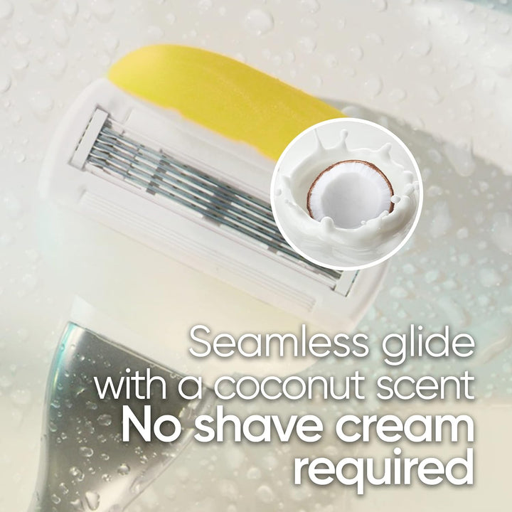 Comfortglide Womens Razor Blade Refills, 6 Count, Infused with Olay Coconut Scent