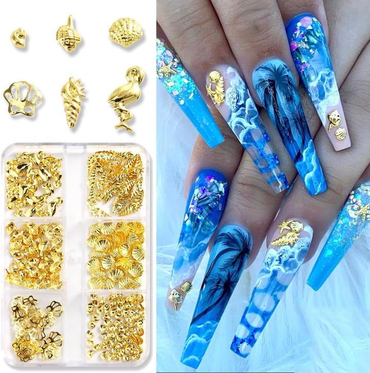 3D Mini Metal Punk Nail Art Studs Mixed Sizes Gold Black Cone Spikes Alloy Nail Rivets Jewelry for Women Goth Nail Art Charms Nails Accessories DIY Crafts Decorations
