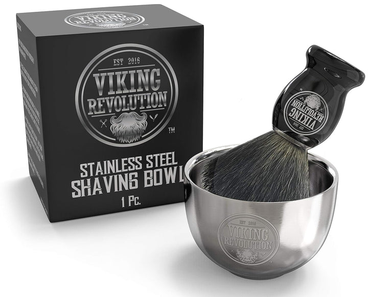 Stainless Steel Shaving Soap Bowl- Shaving Mug for Shave Cream & Soap- Double Layer, Unbreakable Shaving Cup for Wet Shave 3.2" X 2.2"