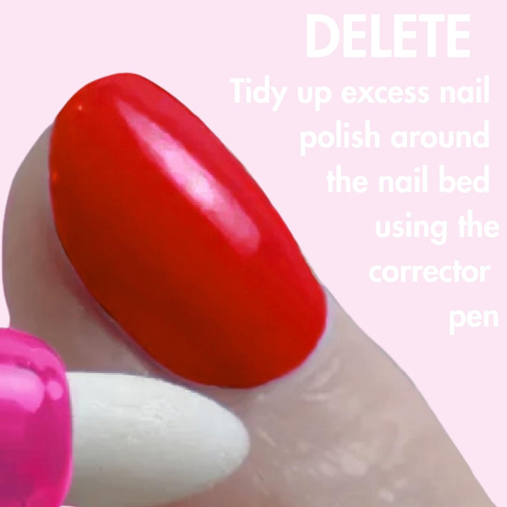 File, Edit, Delete 3-In-1 Corrector Pen, Cuticle Pusher, Nail Shaper, Nail Polish Remover, Precision Pointed Tip, Easy Clean Up, Replaceable Fine Pen Tips, Clean Gentle Formula, 0.13 FL