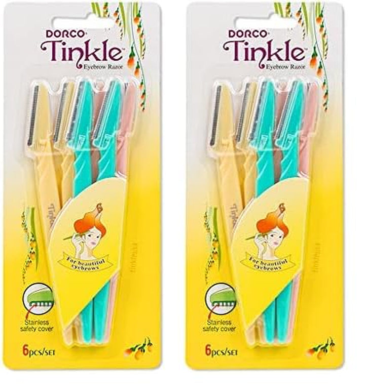 Dermaplaning Tool 6Ct, Dermaplane Razor for Women, Safe and Easy Peach Fuzz Remover, Eyebrow Trimmer with Protective Cover