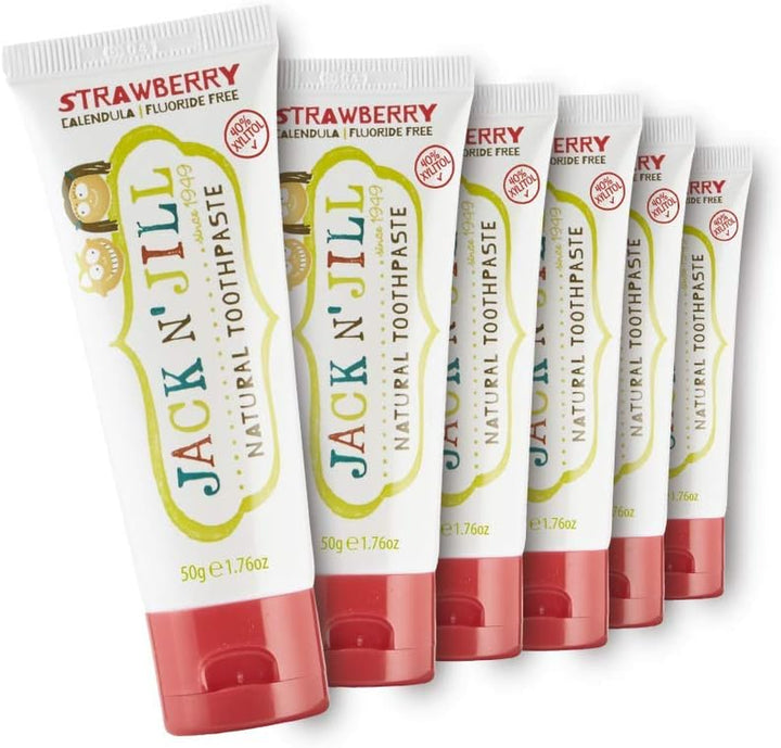 Natural Toothpaste for Kids - Fluoride Free Toothpaste, Safe to Swallow, 40% Xylitol, BPA Free - 1.76 Oz (Variety Pack of 5)