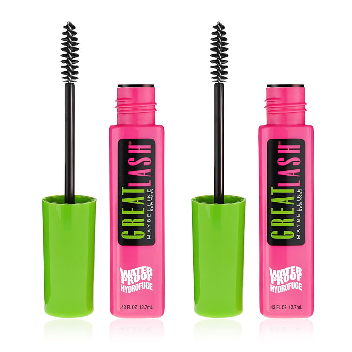 Great Lash Waterproof Mascara, Volumizing, Lengthening and Lash-Doubling Formula for Thicker Lashes, Very Black, 1 Count