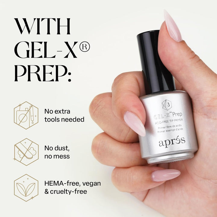 Gel-X Prep Acid-Free Tip Primer 15 Ml, Nail Tip Etching Prep for Improved Adhesion