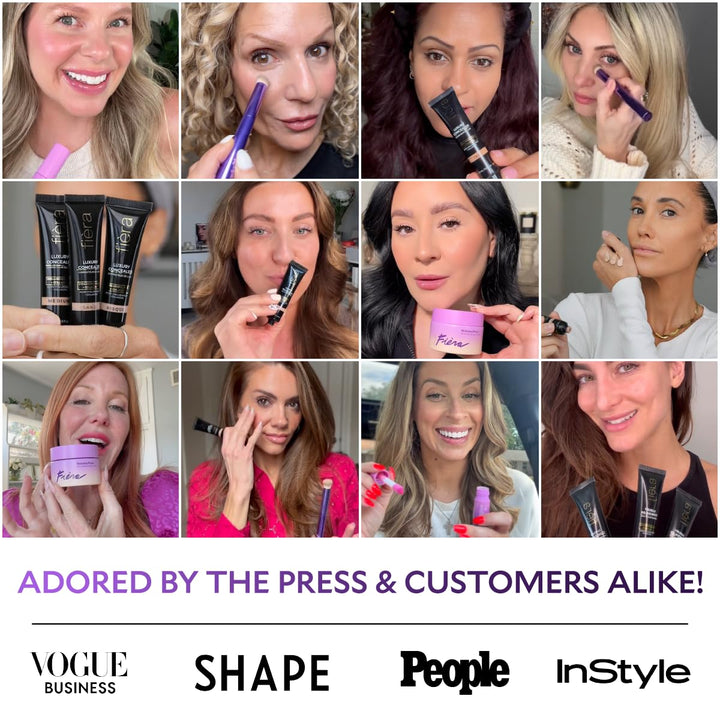 Luxury Concealer & Foundation with Anti-Aging Ingredients - Full Coverage for Dark Circles, Wrinkles, Fine Lines, and Spots, All-Day Wear for Mature Skin - Bisque, 0.5 FL. OZ. / 15 ML