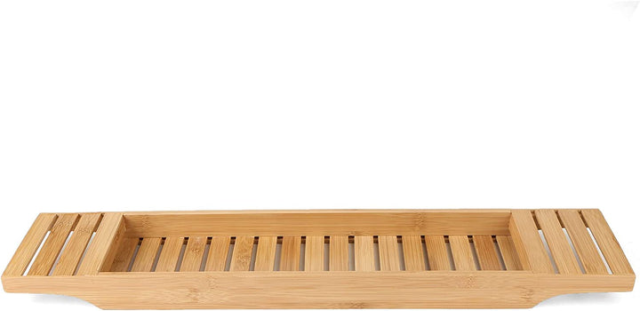Bathtub Tray, Shower Organizer, Bathroom Accessory, Wood Tray, Rayon from Bamboo, 27.5" L X 5.75" Wx 1.75" H, Brown