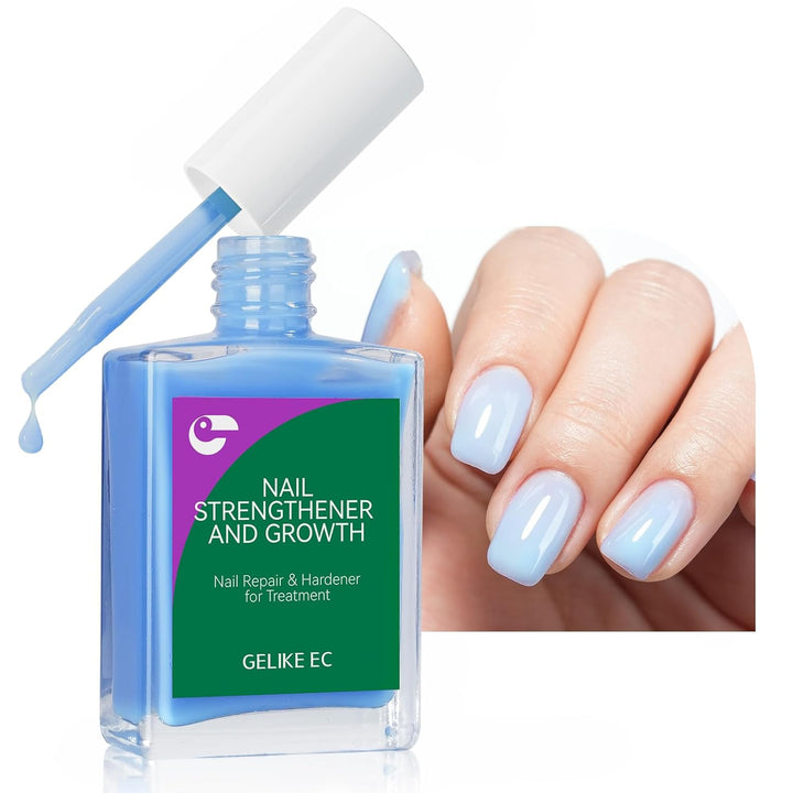 Nail Growth Strengthener for Woman: Nude Blush 6 in 1 Natural Nail Hardener Extra Strong and Growth - Nail Polish Hardener for Weak and Damaged Nails