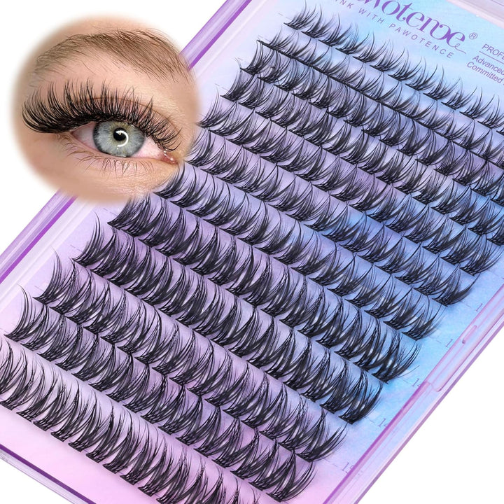 Lash Clusters Wispy Cluster Eyelash Extensions 10-18Mm Individual Lashes DIY Cluster Lashes Extension Soft Comfortable Eyelash Clusters with Thin Band
