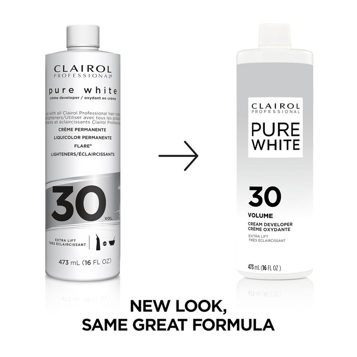 Pure White 30 Volume Hair Developers for Lightening & Gray Coverage