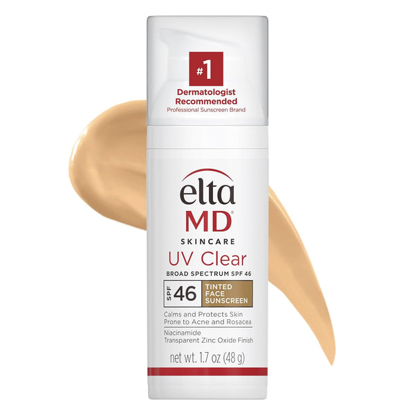 UV Clear Tinted Face Sunscreen, SPF 46 Oil- Free with Zinc Oxide, Dermatologist Recommended