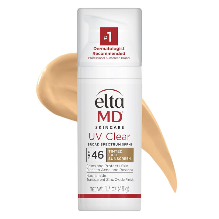 UV Clear Tinted Face Sunscreen, SPF 46 Oil- Free with Zinc Oxide, Dermatologist Recommended