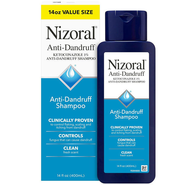 Anti-Dandruff Shampoo with 1% Ketoconazole, 14 Fl Oz, Fresh Scent, anti Fungal Shampoo