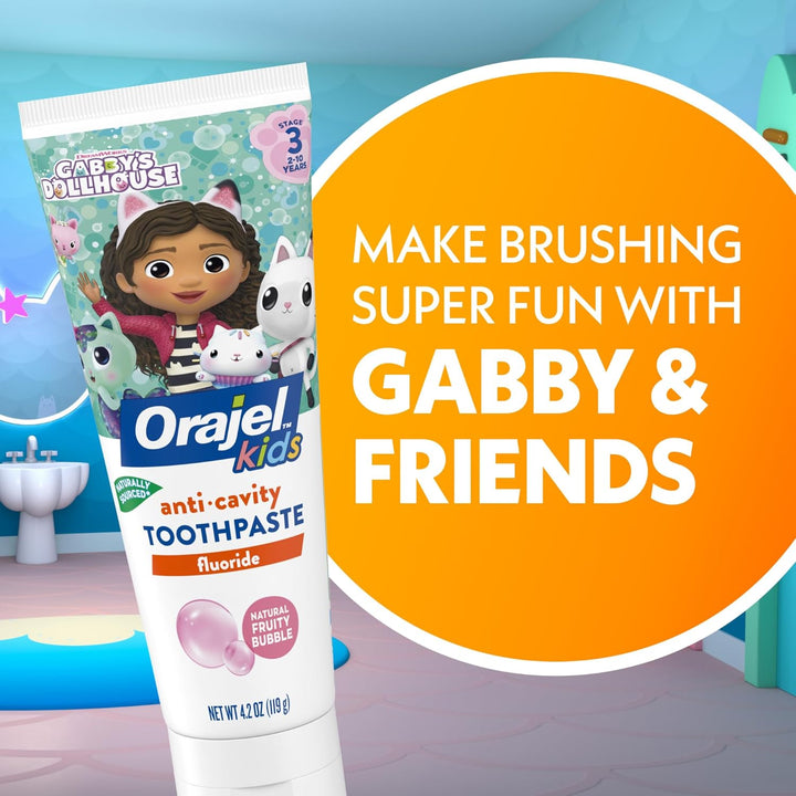 Gabby'S Dollhouse Kids Electric Battery Toothbrush, Soft Bristles