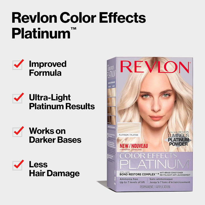 Color Effects Permanent Highlighting Kit, Ammonia & Paraben Free Hair Dye, 60 Platinum, 8 Oz (Pack of 1)