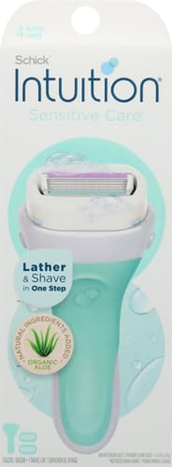 Razors for Women with Sensitive Skin | 1 Razor & 2  Razor Blades Refill with Organic Aloe