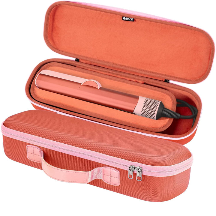 Hard Storage Case Compatible with Dyson Airstrait Straightener, Travel Carrying Bag. (Case Only). - Black(Black Lining)