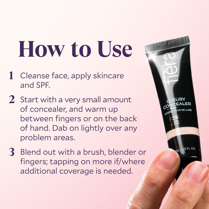 Luxury Concealer & Foundation with Anti-Aging Ingredients - Full Coverage for Dark Circles, Wrinkles, Fine Lines, and Spots, All-Day Wear for Mature Skin - Bisque, 0.5 FL. OZ. / 15 ML