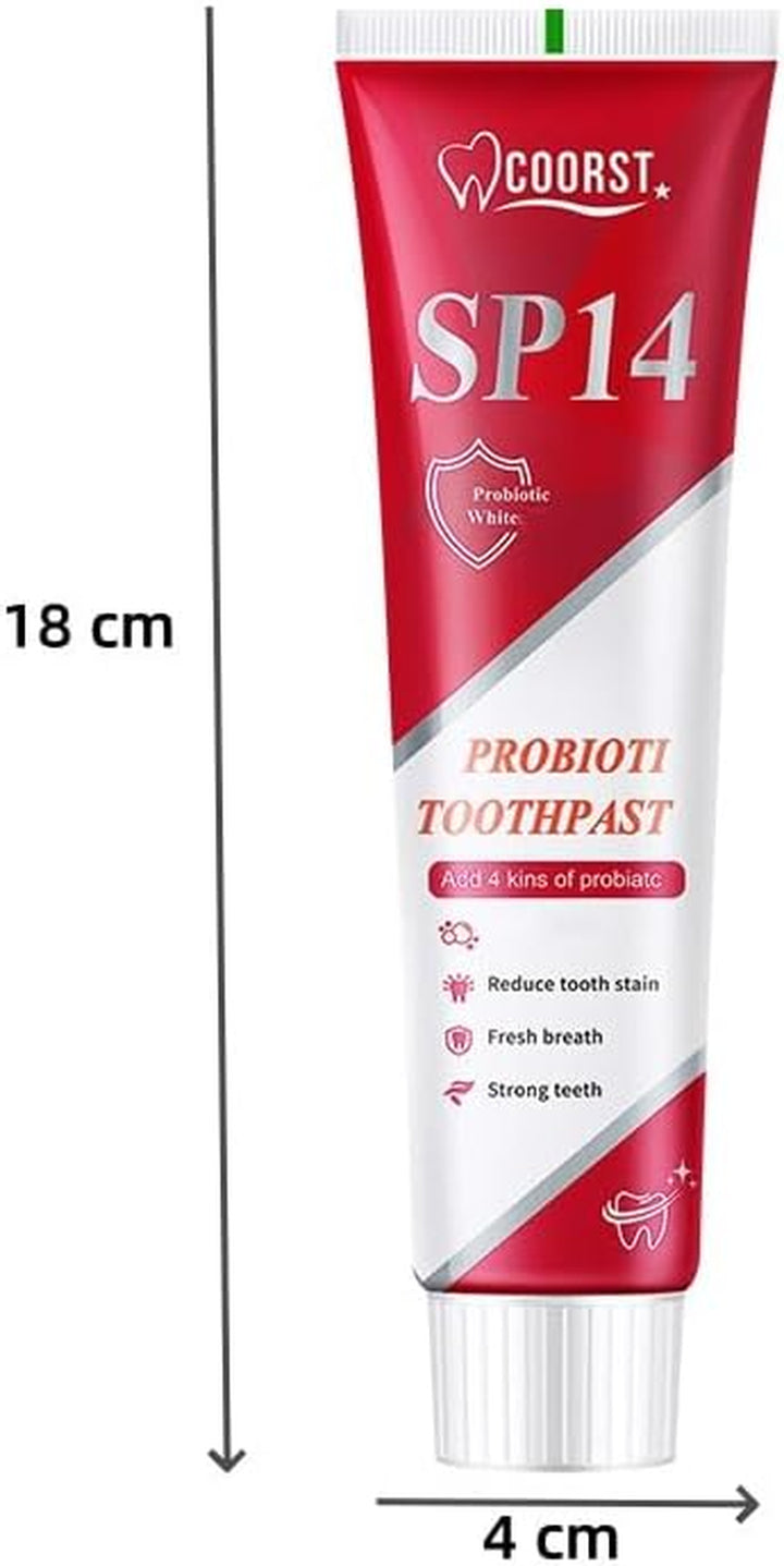 Sp14 Probiotic Toothpaste, Sp14, Fresh Breath, Deep Cleaning Care Toothpaste, Basic Cleaning for Home & Travel Use