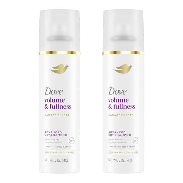 Dry Shampoo Spray, Volume & Fullness, Absorbs Oil to Refresh Hair without Washing, 5 Oz (2-Pack)