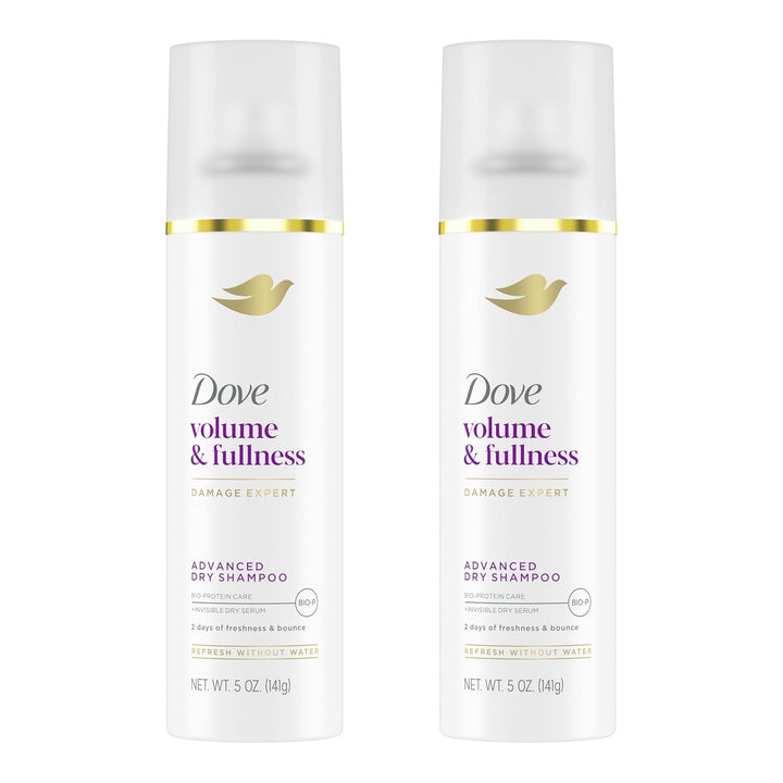 Dry Shampoo Spray, Volume & Fullness, Absorbs Oil to Refresh Hair without Washing, 5 Oz (2-Pack)