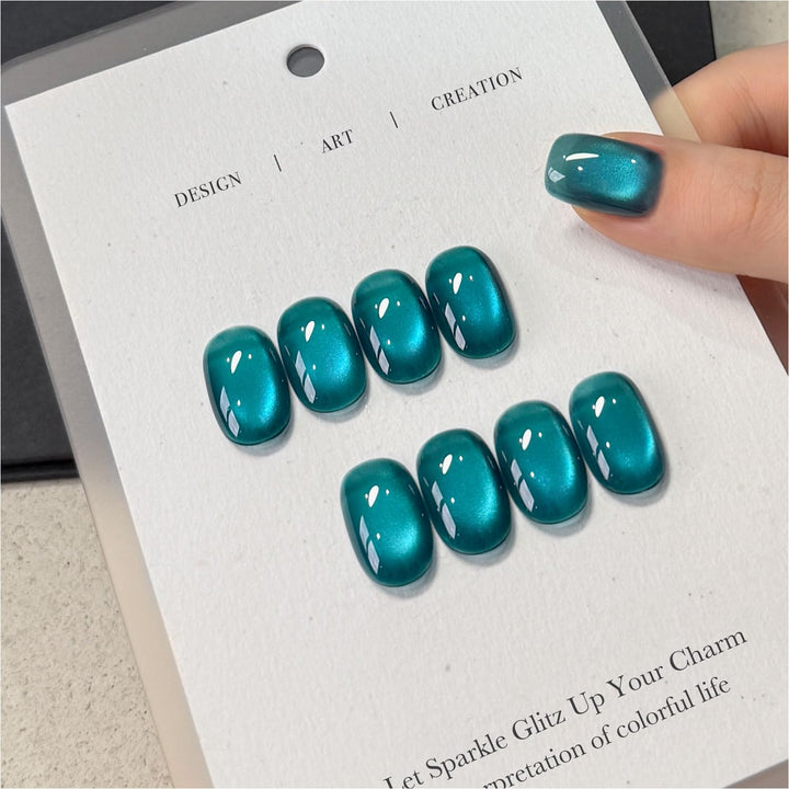 Red Cat Eye Gel Nail Polish, 16Ml Glitter Holographic Nail Polish with Magnet, Reflective Translucent UV Gel, 2907 Ruby Twilight