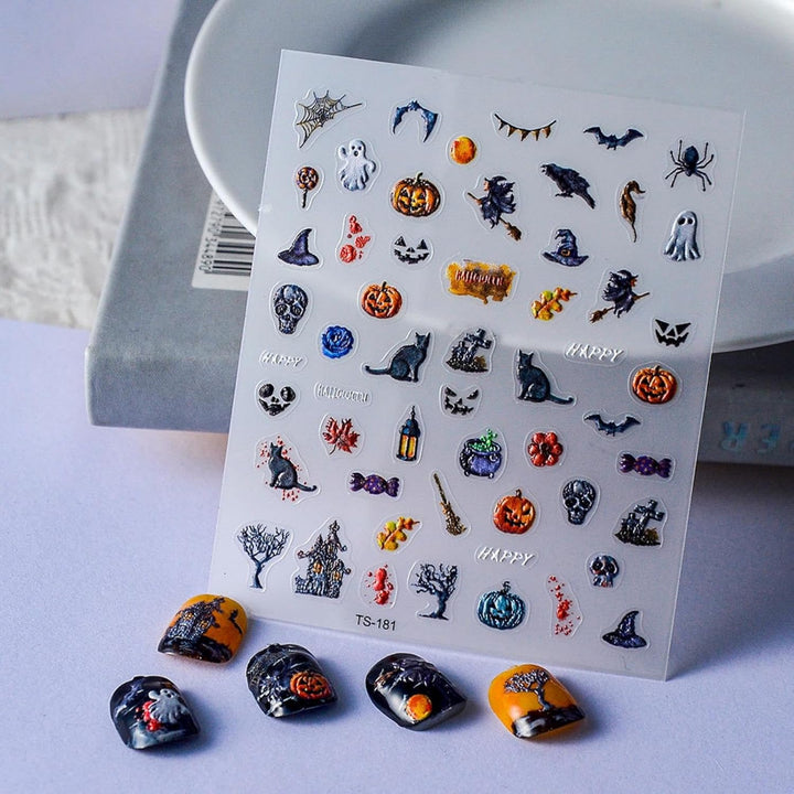 5D Embossed Autumn Maple Leaves Nail Stickers for Nail Art Thanksgiving Day Nail Art Stickers Fall Nail Decals Self-Adhesive Gold Maple Leaf Nails Sticker for Women Girls Nail Supplies