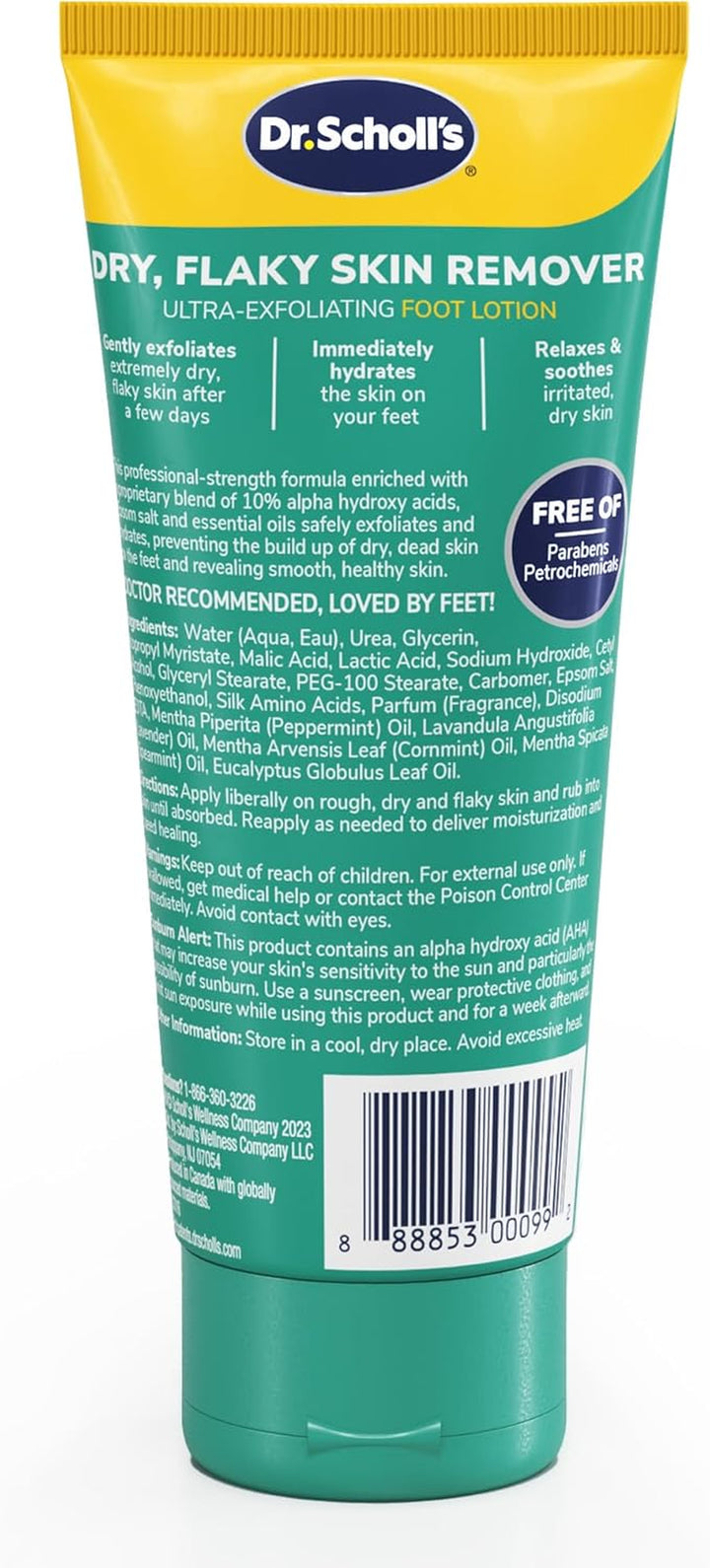 Dry, Flaky Skin Remover Ultra Exfoliating Foot Lotion Cream, 3.5 Oz, Moisturizer with Urea for Rough Dry Cracked Feet, Heal and Soothe for Healthy Looking Feet, Intensive Foot Skin Care