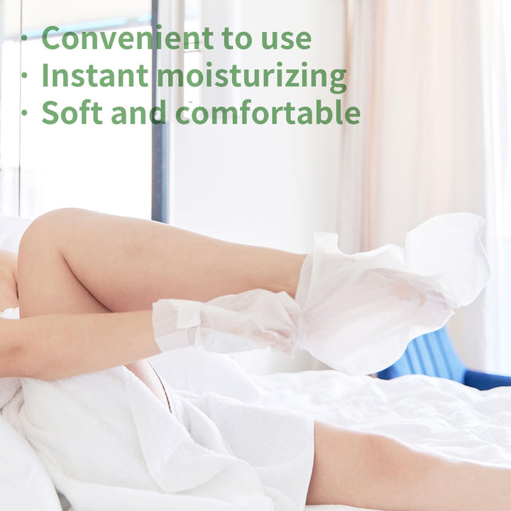 Moisturizing Foot Mask with Shea Butter and Goat Milk, Hydrating Foot Masks for Dry Cracked Feet, Dry Skin Moisturizer for Soft and Smooth Touch Feet - Men Women - 5 Pairs