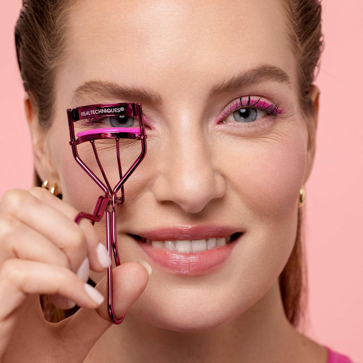 Miracle Eyelash Curler, Gentle Lash Tool for Lifted Lashes, Use with Mascara for Extra Volume, Travel-Size Lash Curler, Comfort Grip & Pinch-Free Design, Pink, Cruelty-Free, 1 Count